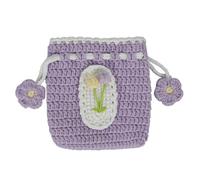 Vdaxvme Bolso de monedas tejido a mano, lindo bolso de cambio de ganchillo para niños, lindo monedero, monedero pequeño para niña, monedero pequeño de punto, lindo bolso de punto, tejido a mano para