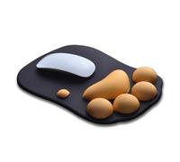 Vdaxvme Bonita alfombrilla de ratón con forma de pata de gato con reposamuñecas para oficina y hogar, alfombrilla de ratón resistente con base de silicona