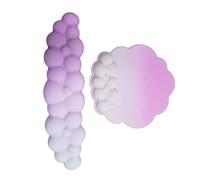 Vdaxvme Bonita almohadilla de soporte de muñeca en forma de nube para teclado y ratón, alfombrilla de muñeca de mano, juego de base de silicona antideslizante, juego de 3 piezas de silicona