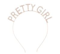 Vdaxvme Bonita diadema con letras para mujeres y niñas, diadema de corona de princesa, despedida de soltera, celebración, diadema