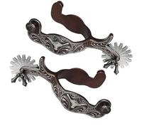 Vdaxvme Botas de espolón de metal, decoración de vaquero occidental, para entrenamiento de equitación, decoración duradera