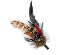 Vdaxvme Broche Steampunk para mujer y hombre, estilo punk, reloj de plumas, broche de solapa, pin de disfraz, ramilletes, horquilla para el pelo