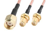 Vdaxvme Cable divisor SMA hembra a doble SMA macho, cable de extensión RG316 para enrutadores de red