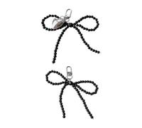 Vdaxvme Cadena de teléfono con lazo con cuentas de moda, elegante llavero con colgante de bolsa, colgante elegante para mochila, bolso, Bow love pendant