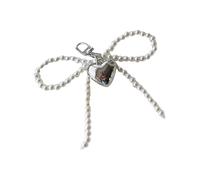 Vdaxvme Cadena de teléfono con lazo con cuentas de moda, elegante llavero con colgante de bolsa, colgante elegante para mochila, bolso, Bow love pendant