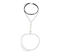 Vdaxvme Cadenas de piernas para mujeres y niñas, cadena multicapa, colgante cruzado, adecuado para vacaciones en la playa, muslo, para mujer