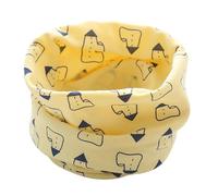 Vdaxvme Calentador de cuello para niños de algodón para clima frío, cuello cálido, braga transpirable, adecuado para pieles sensibles, bufanda con piel sensible, Casa amarilla, Talla única