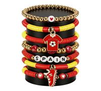 Vdaxvme Colección multicolor a juego de fútbol, elástica y portátil para uso diario, pulsera de apoyo al fútbol, One Size, como se describe, como se describe