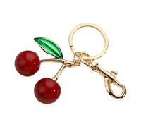 Vdaxvme Colgante único de cerezas de resina con diseños de leopardo para mujer de moda y accesorio
