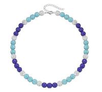 Vdaxvme Collar atlético de béisbol para mujer, cadena de clavícula con diamantes de imitación, accesorio deportivo elegante para atletas competitivos, arcilla, Circonia cúbica