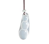 Vdaxvme Collar con colgante de calcedonia natural hecho a mano, ajustable, accesorio de cadena de clavícula de piedra natural para mujer, collar de calcedonia, One Size, como se describe, como se