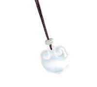 Vdaxvme Collar con colgante de calcedonia natural hecho a mano, ajustable, accesorio de cadena de clavícula de piedra natural para mujer, collar de calcedonia, One Size, como se describe, como se