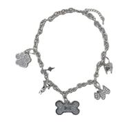 Vdaxvme Collar de moda punk con dije de hueso de perro, ajustable, gótico, collar de gargantilla dulce y fresca, joyería de fiesta, metal, circonita cúbica