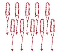 Vdaxvme Collar para mujer, hecho a mano, con colgante de cruces tejidas, collar con colgante de cruces coloridas, cadena tejida para eventos especiales, Nailon, Circonia cúbica