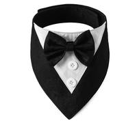 Vdaxvme Collares de boda collar con pajarita elegante collar príncipe Pet Photo Props Pet pañuelo de cuello