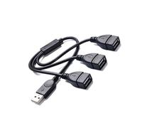 Vdaxvme Concentradores divisores USB 2.0 de tres puertos que permiten transferencia de datos simultánea y carga para ordenadores, portátiles y dispositivos móviles, USB macho a hembra