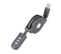 Vdaxvme Concentradores USB 2.0 con cable retráctil de 1,1 m, cargadores de 3 puertos para accesorios de laptop y adaptadores de coche, concentradores de transferencia de datos USB