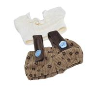 Vdaxvme Conjunto de muñecas de 2 piezas, ropa de moda, tops y tirantes, pantalones para 10 cm, accesorios de algodón de felpa para muñecas