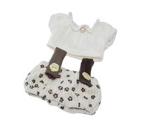 Vdaxvme Conjunto de muñecas de 2 piezas, ropa de moda, tops y tirantes, pantalones para 10 cm, accesorios de algodón de felpa para muñecas