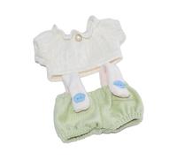 Vdaxvme Conjunto de muñecas de 2 piezas, ropa de moda, tops y tirantes, pantalones para 10 cm, accesorios de algodón de felpa para muñecas