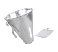 Vdaxvme Cono de acero galvanizado para matanza de aves de corral, parte trasera plana, operaciones seguras, eficiente cono de pollo para pollos de engorde asador, pavos, aves de corral