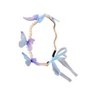 Vdaxvme Coronas de lujo para el pelo, mariposa, fiesta de cumpleaños, elegante, concurso, gotas de agua, perlas para niña, boda, disfraz