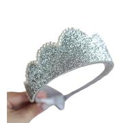 Vdaxvme Coronas de tamaño ajustable, diadema de perlas con purpurina, corona completa de lentejuelas para niños, carnaval, fiesta de cumpleaños, suministros de graduación