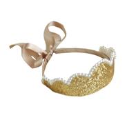 Vdaxvme Coronas de tamaño ajustable, diadema de perlas con purpurina, corona completa de lentejuelas para niños, carnaval, fiesta de cumpleaños, suministros de graduación