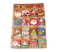 Vdaxvme Decoraciones de Navidad, 1 juego de tarjetas de felicitación de Navidad, tarjeta colgante para regalo de árbol de Navidad