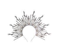 Vdaxvme Diadema ajustable con coronas de serpiente y estilos mitológicos para fiestas de Halloween y actuaciones escénicas, como se describe