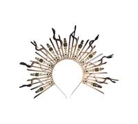 Vdaxvme Diadema ajustable con coronas de serpiente y estilos mitológicos para fiestas de Halloween y actuaciones escénicas, como se describe