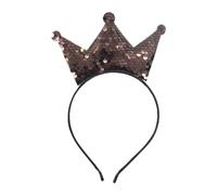 Vdaxvme Diadema de coronas de lentejuelas brillantes con diseño colorido, accesorio para fiesta de cumpleaños para niña, diadema brillante para fiesta de cumpleaños