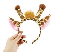 Vdaxvme Diadema de jirafas de felpa para el pelo, diadema de jirafas, diadema para mujeres y niñas, diadema de felpa de dibujos animados