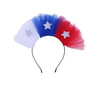 Vdaxvme Diadema de malla patriótica para fiestas de carnaval para fiestas del Día de la Independencia, para todas las edades