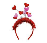 Vdaxvme Diadema de San Valentín para mujer con corazón y flor, delicadas diademas antideslizantes, diademas dulces para el pelo