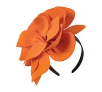 Vdaxvme Diadema de tela dramática con diseño floral para mujer, cómoda diadema teatral para eventos especiales, adorno para el cabello, accesorio para sesión de fotos