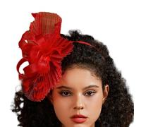 Vdaxvme Diadema medieval de plumas para mujer, diadema de festival de Mardi Gras, para fiestas de Mardi Gras, tocado de los años 20