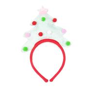 Vdaxvme Diademas con forma de sombrero de Navidad con purpurina, diadema con purpurina para tocado de Navidad, suministros de fiesta