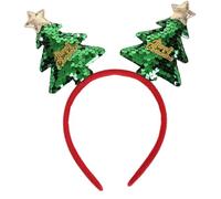Vdaxvme Diademas con temática de árbol de Navidad, accesorio para el cabello para mujeres y niñas