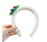 Vdaxvme Diademas con temática navideña, diadema para el pelo para Navidad, suministros de fiesta