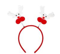 Vdaxvme Diademas de alce de Navidad con cuernos de Navidad, diadema para el pelo para Navidad, suministros de fiesta