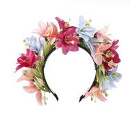 Vdaxvme Diademas de flores para mujer, corona de flores para boda, fiesta, guirnaldas, corona, corona de pelo, diademas florales
