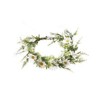 Vdaxvme Diademas de flores para mujer, corona de flores para boda, fiesta, suministros de margaritas, corona, corona de pelo, diademas de margaritas