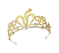 Vdaxvme Diademas para el pelo de Halloween para fotomatón, accesorios metálicos, diademas de serpiente para fiestas, coronas para festivales de música, moda femenina