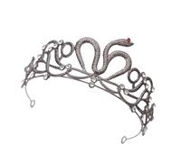 Vdaxvme Diademas para el pelo de Halloween para fotomatón, accesorios metálicos, diademas de serpiente para fiestas, coronas para festivales de música, moda femenina