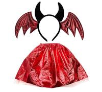 Vdaxvme Divertido juego de diadema de diablo para fiesta de Halloween, cosplay, disfraz de Halloween