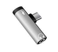 Vdaxvme Doble función Create to 3 5mm Sound Link con puerto de carga Mezcla de aluminio Plan denso Acuerdo global para smartphones Doble función Create Auriculares Conexión de dispositivos