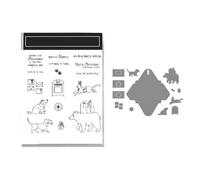 Vdaxvme Easy Christmas - Troquel de metal con sello de silicona transparente para álbumes de recortes, manualidades navideñas