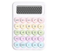 Vdaxvme Elegante calculadora de escritorio de dulces con lectura de 12 dígitos, cómoda tecla, calculadora mecánica para cálculos diarios