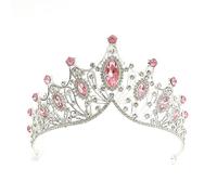 Vdaxvme Elegante diadema de coronas grandes para actuaciones y cumpleaños con materiales de aleación resistentes y elegante, 14.5CM8CM9332CM, aleación